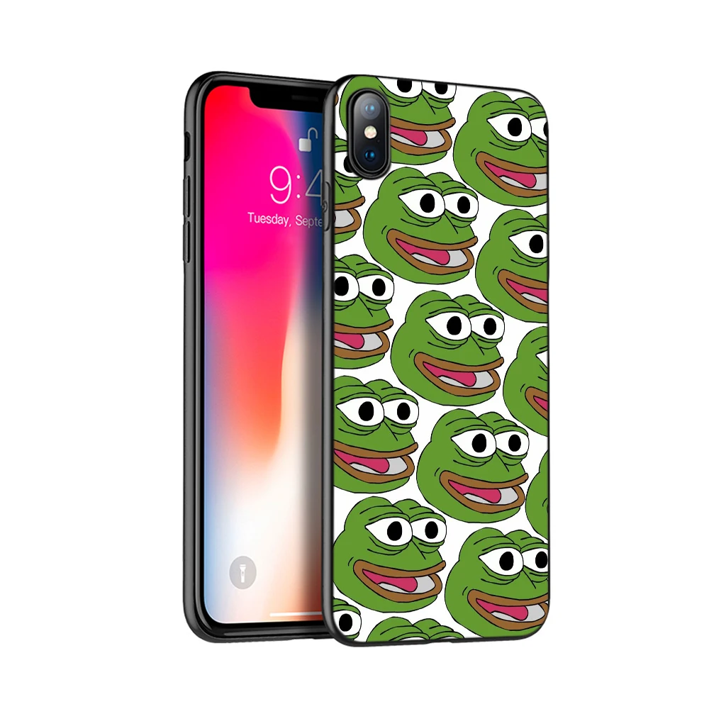 18388 Черный чехол ТПУ для iphone 5 5s se 6 6s 7 8 plus x 10 силиконовый чехол для iphone XR XS 11 pro MAX чехол Забавный лягушка мем животное - Цвет: 18388