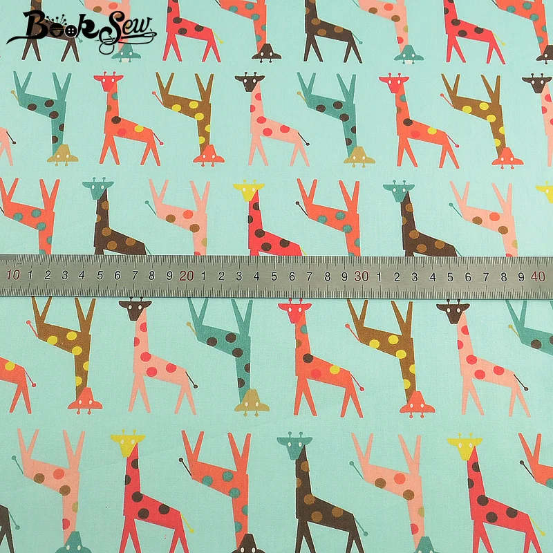 Booksew 100% хлопок Twill детский тканевый метр животные Сделай Сам Лоскутное шитье
