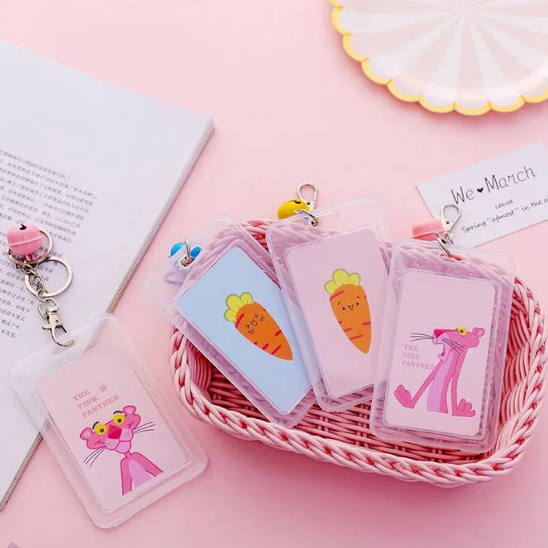 Чехол для ID карты с единорогом и колокольчиком однотонный прозрачный чехол из