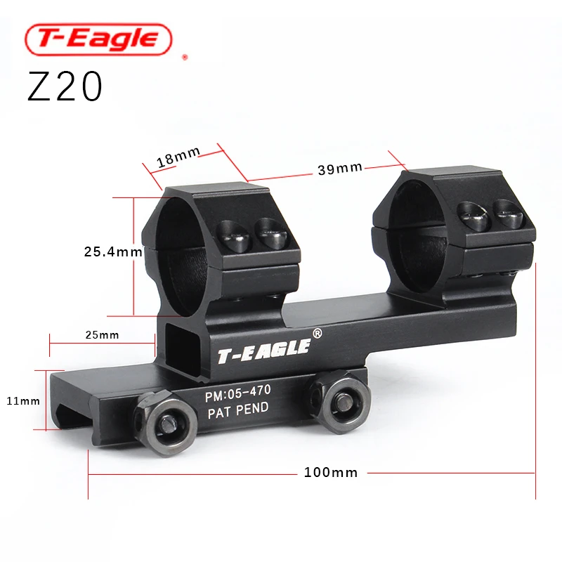 2019 T-EAGLE 11/20 интеграционное крепление 25 4 мм для оптического прицела ak красная