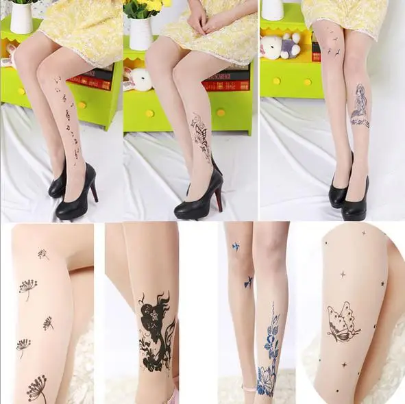 

KL92 15D ultra thin sheer tights flowers animals multiple girls pantyhose female velvet spandex stockings