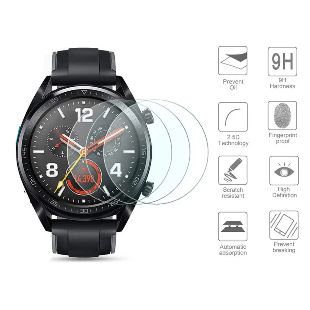 Смарт спортивные часы из закаленного стекла для huawei Watch GT Защитная пленка экрана