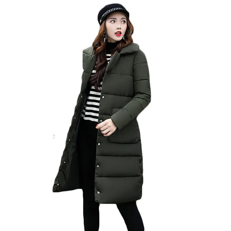 

2017 new women winter jacket thicken mid-length warm parka stand collar cotton wadding female coat high quality hot sale ZL527