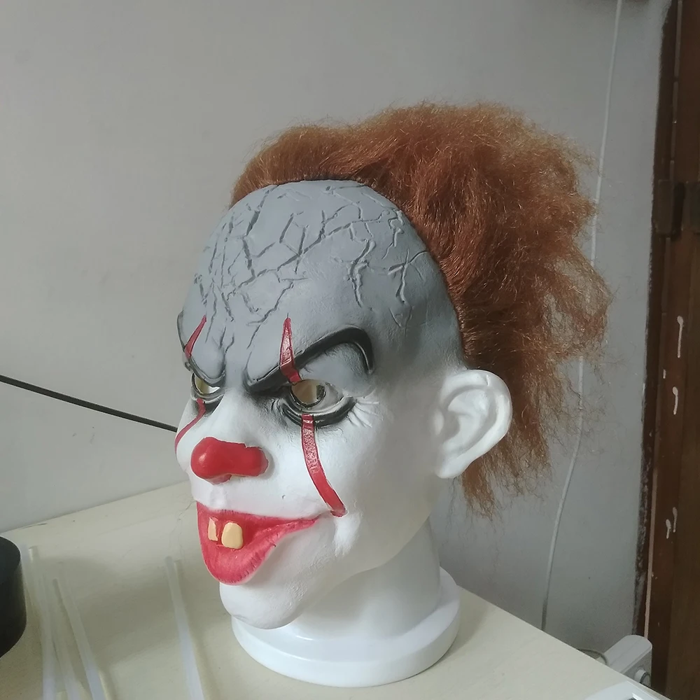2017 фильм Стивен Кинг это Pennywise клоун Джокер маска Тим Карри ужасная Маска Косплей