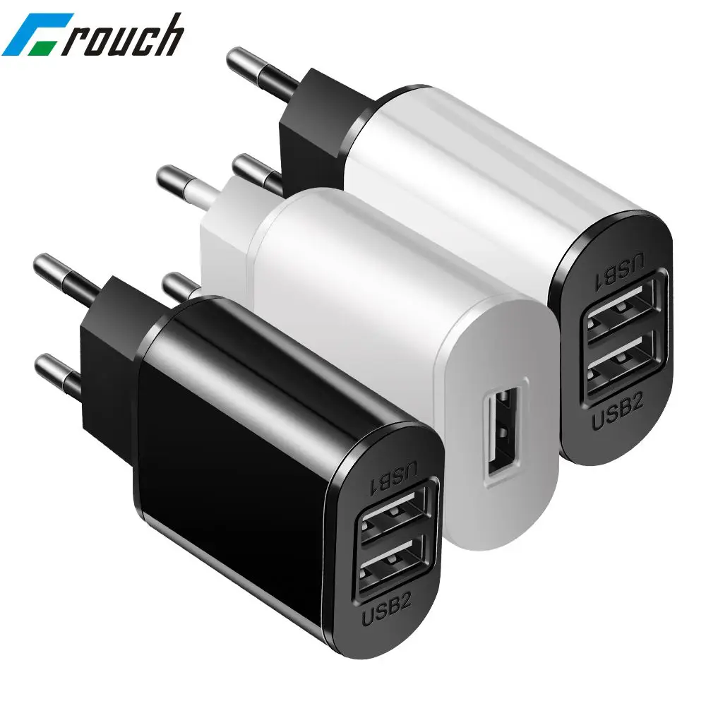 Приседать зарядное устройство с двумя usb портами 2 in1 5V 2A EU переменного тока