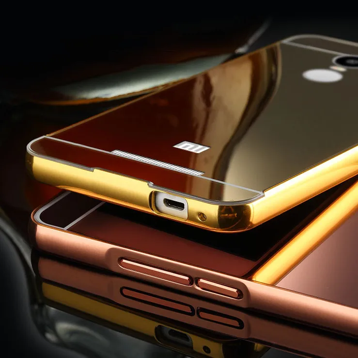 Роскошные Чехлы-Капа для Xiaomi Redmi Note 3 зеркальные Чехлы задней панели алюминиевая