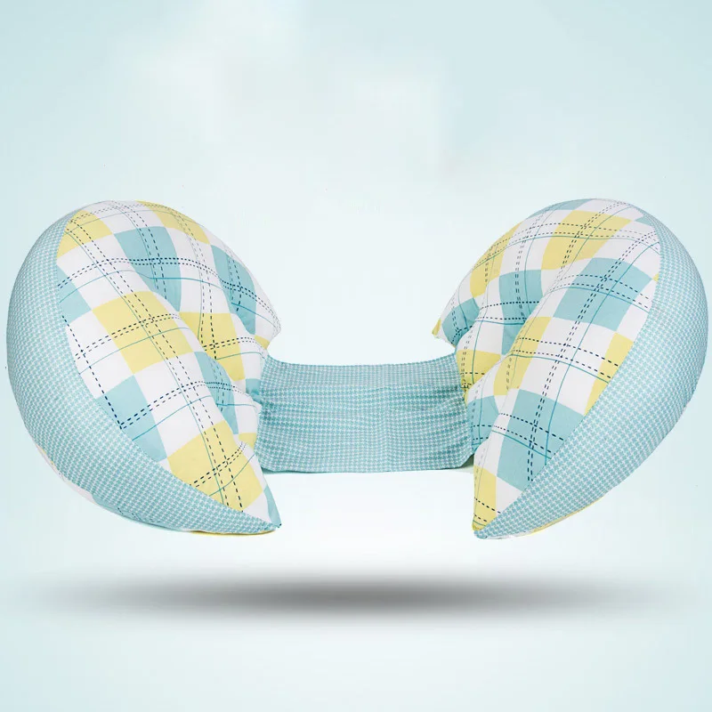 Blue Plaid Подушка для беременных, для тела, для живота, поясницы, поддержка, подушка для боковых шпалов, для беременных женщин, радикулит, облегчение боли в спине, u-образные подушки - Цвет: Blue Plaid