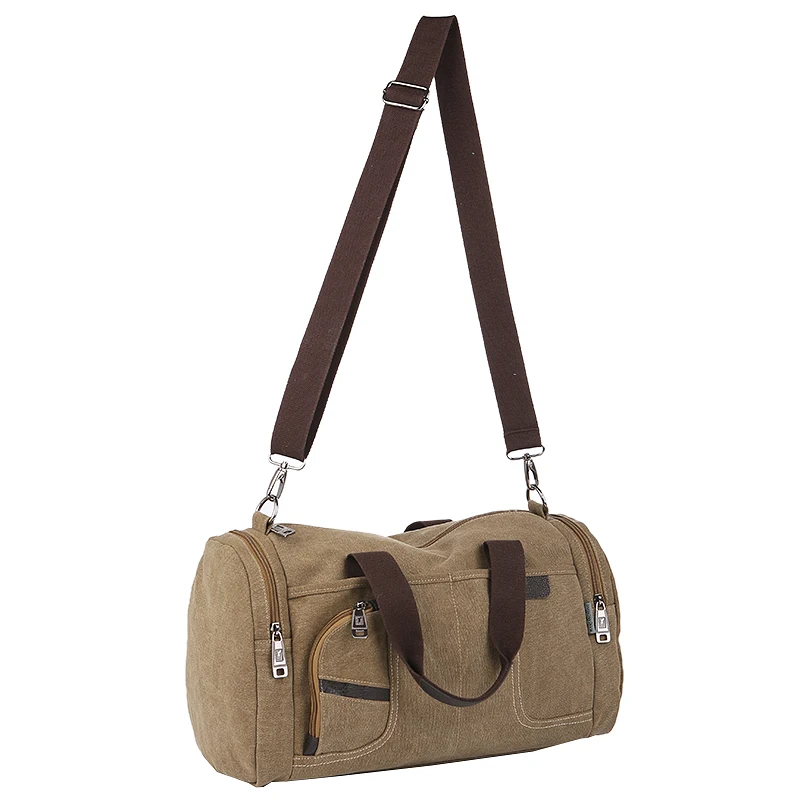 

Man Canvas Messenger Bags Duffle Tote Travel Shoulder Bag High Quality Tote Crossbody Bags Zipper Travel Leisure Handbag