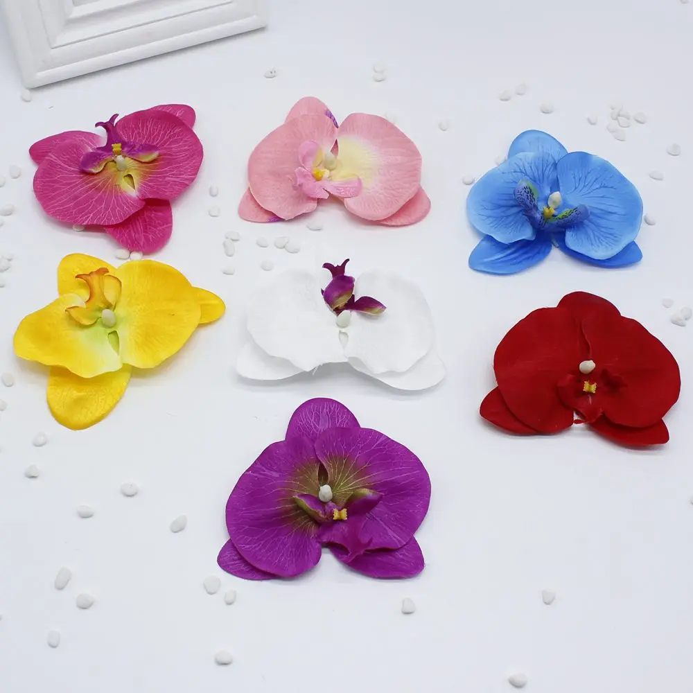 Новинка 2 шт./лот 10 см большой Шелковый Искусственный цветок орхидеи для дома