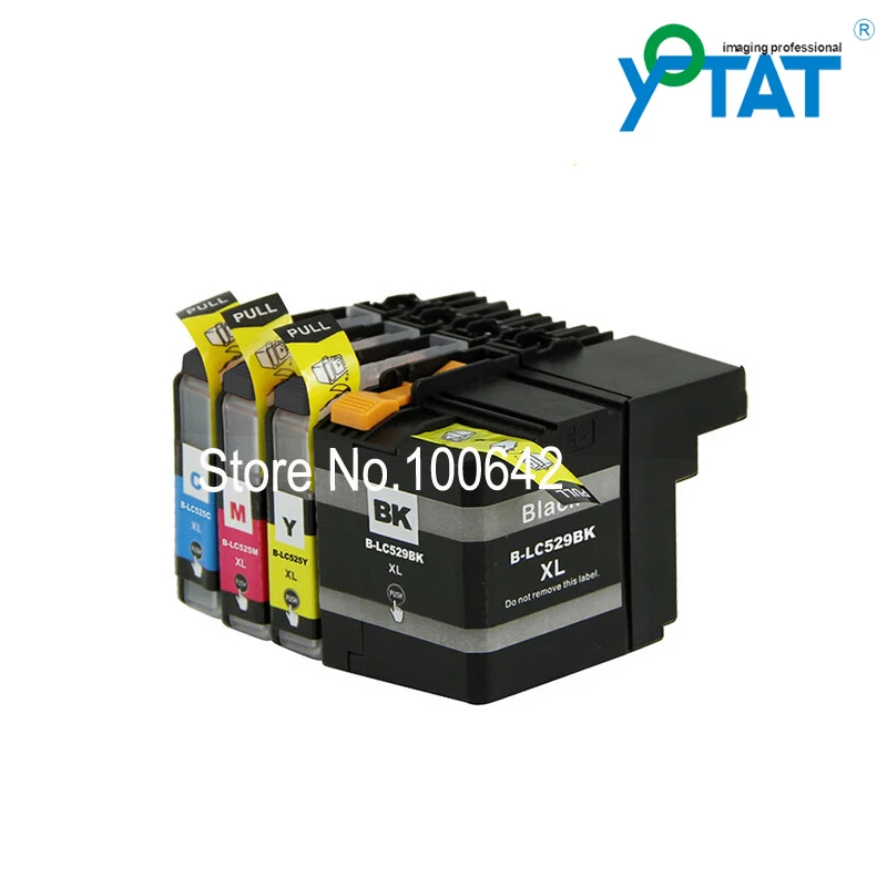 

YOTAT 1set Compatible LC529 LC525 ink cartridge LC529XL LC525XL for Brother DCP-J100 DCP-J105 MFC-J200 (Russia)