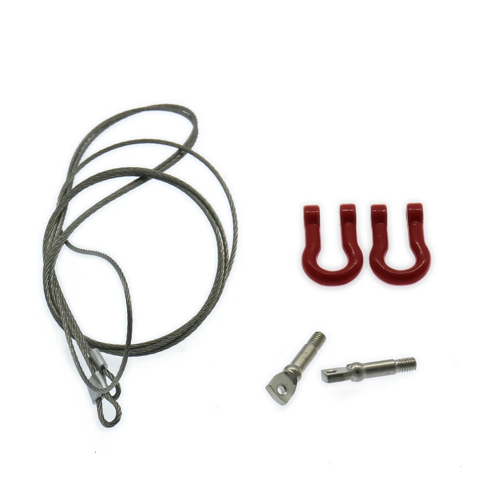 1Set RCAWD Metal U Shape Trailer Hook With Steel Wire Rope For Rc Hobby Car Crawler Scale Parts FZ0018 | Игрушки и хобби