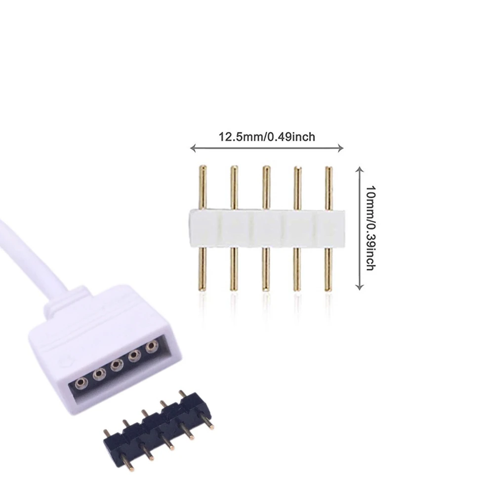 10 шт. 4 контактный коннектор RGBW RGB /5PIN адаптер штырьковый тип двойной для /RGBW 5050 3528