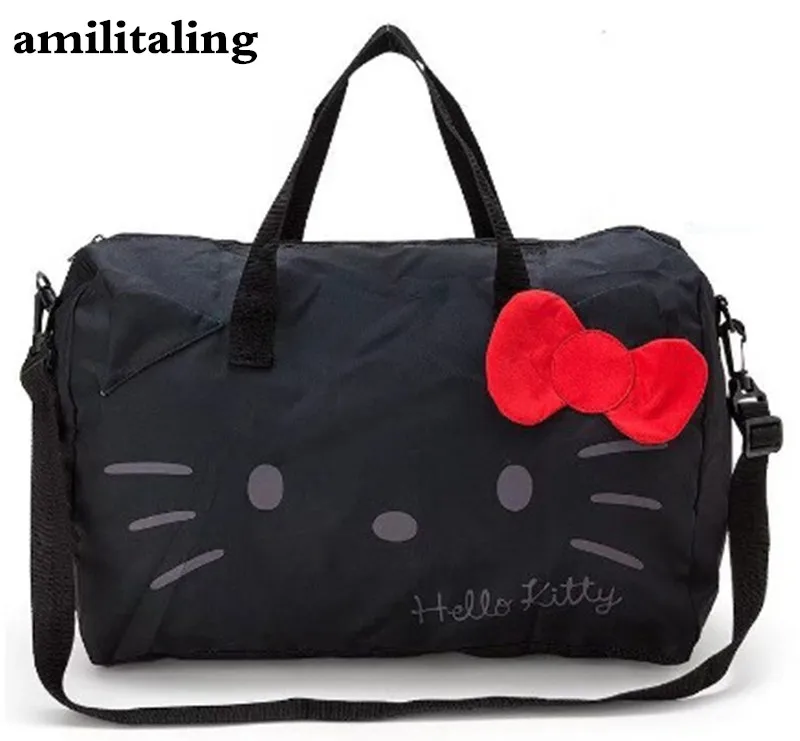 Складная дорожная сумка на колесиках с милым мультяшным принтом Hello Kitty My Melody для