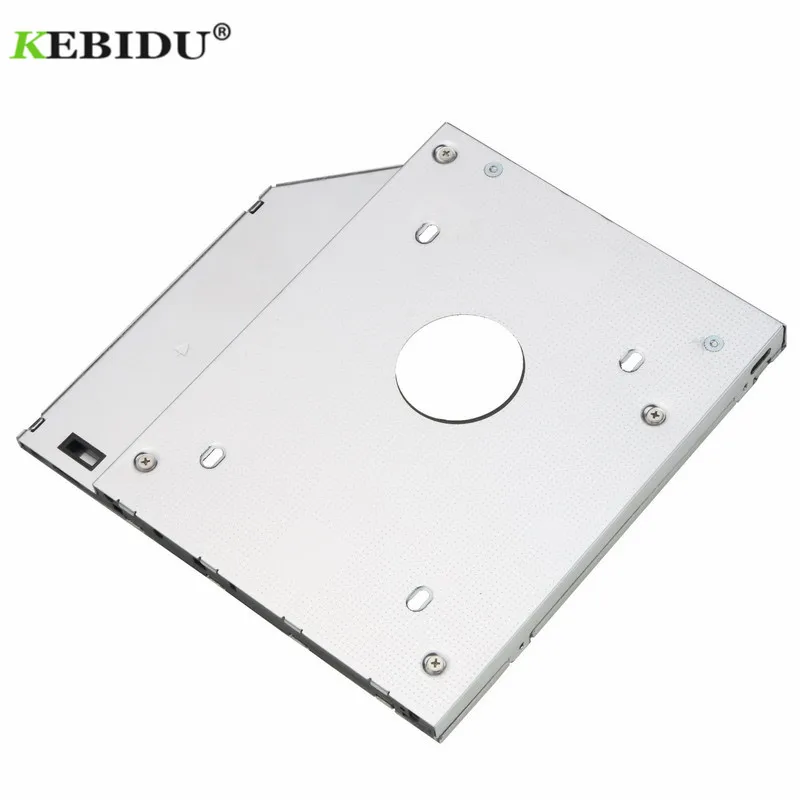 Kebidu 12 7 Алюминиевый металлический материал 2nd HDD Caddy SATA 2 5 &quotчехол для SSD III 3 0