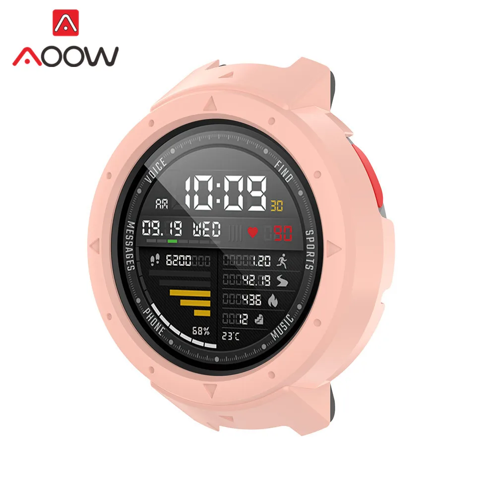 Мягкий силиконовый ремешок для часов Amazfit Verge Xiaomi Huami 3, спортивный сменный ремешок для браслета и поликарбоната, защитный чехол A1801