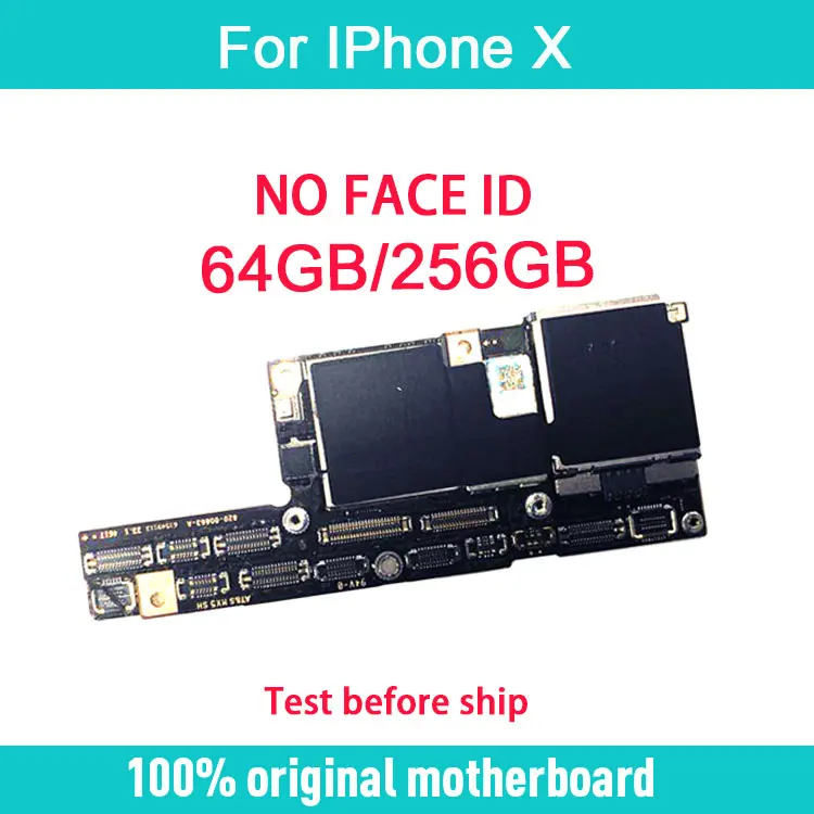 100% оригинальная разблокированная материнская плата для iPhone X без Face ID чистая iCloud