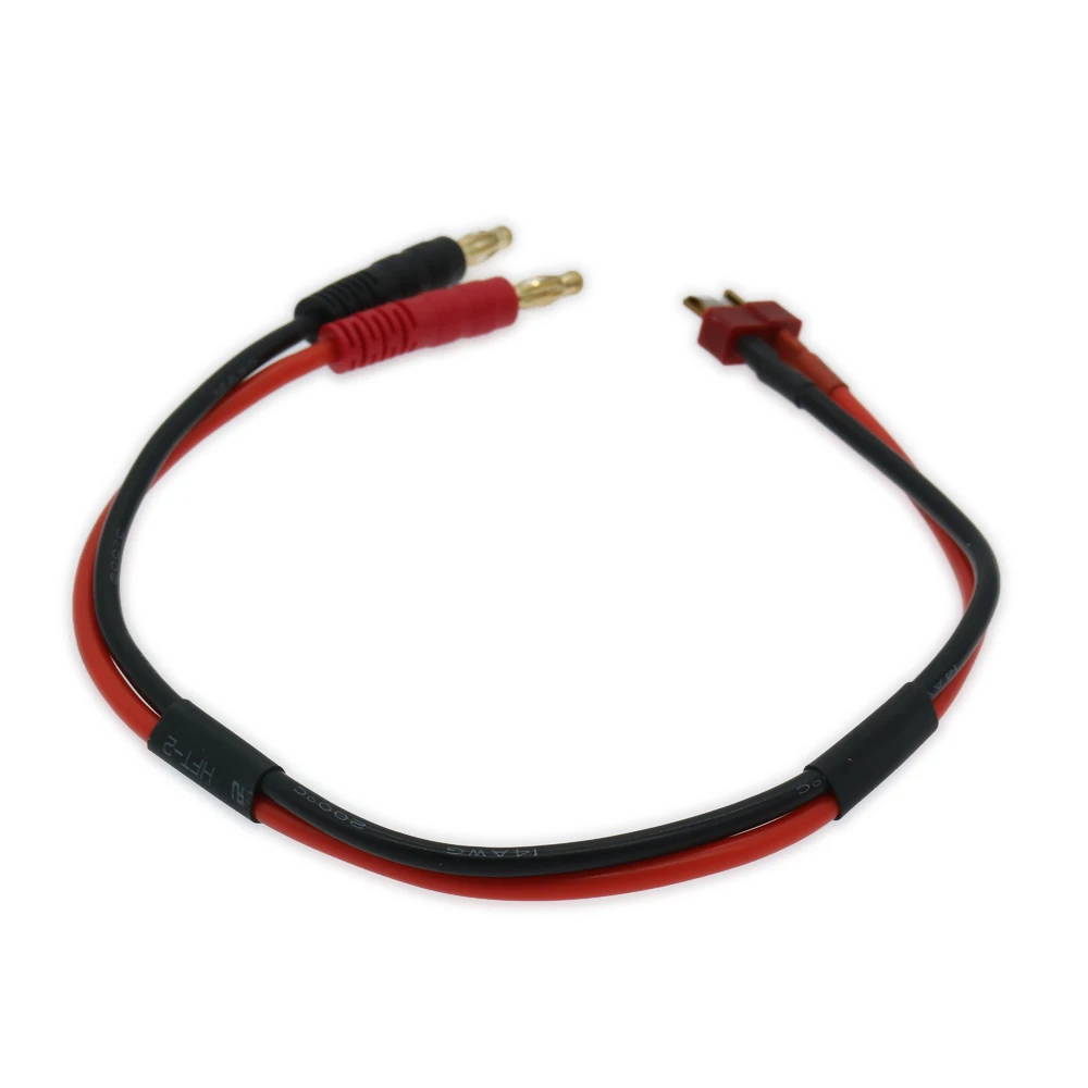 1x300 мм штекер T (стиль Дина) и позолоченный 24K 4 0 силиконовый кабель 14awg для зарядного устройства Lipo XC0016|male t plug|t