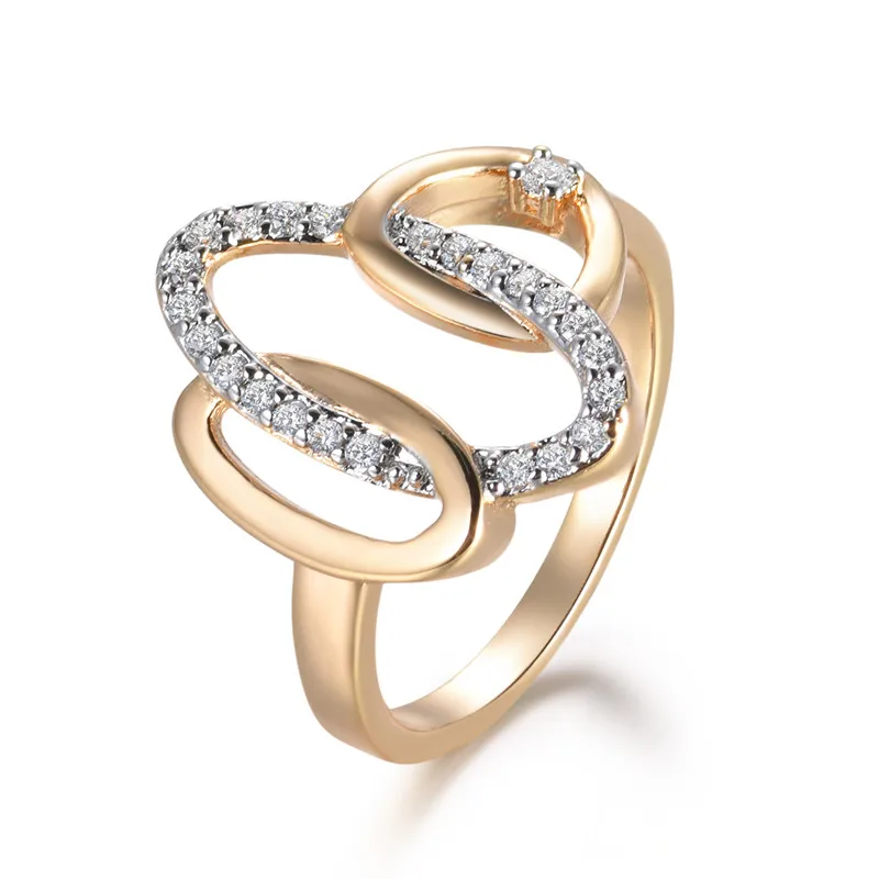 Женские кольца для помолвки BUDONG Infinity Bijoux роскошные Помолвочные с фианитами