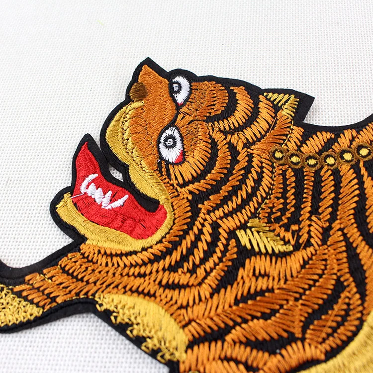 Нежная вышивка Большой патч тигровый ремонт аксессуары для заплаты одежды