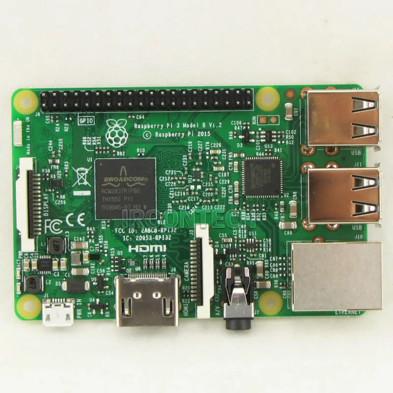 RS версия (сделано в Великобритании): оригинальный Raspberry Pi 3 модели B 1 ГБ LPDDR2 BCM2837 Quad