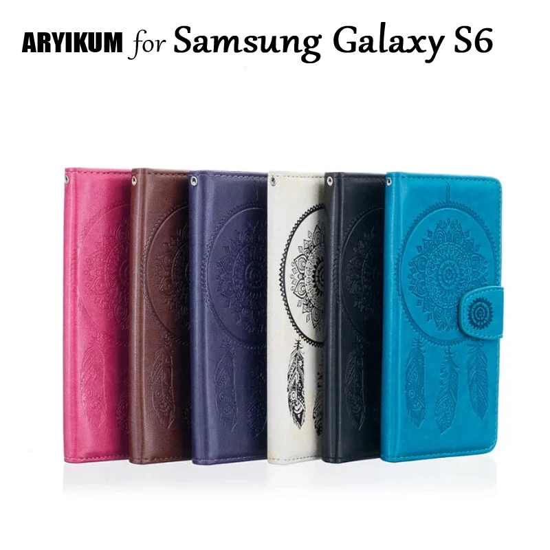 Aryikum кожаный чехол для Samsung Galaxy S6 G920f SM S 6 бумажник с силиконовая задняя крышка Capinha