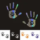 Автомобильные наклейки 14,8 см * 15,7 см, ручной принт с лапой, собака, автомобиль, мотоцикл, 3D наклейка, светоотражающая Водонепроницаемая наклейка на заказ