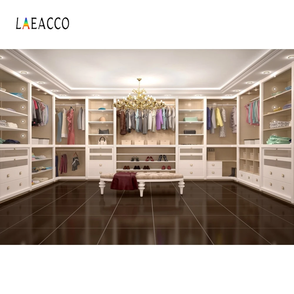 Laeacco гардероб Coakroom шкаф для женщин Декор интерьера фотографии фон Индивидуальные фотографические фоны для фотостудии