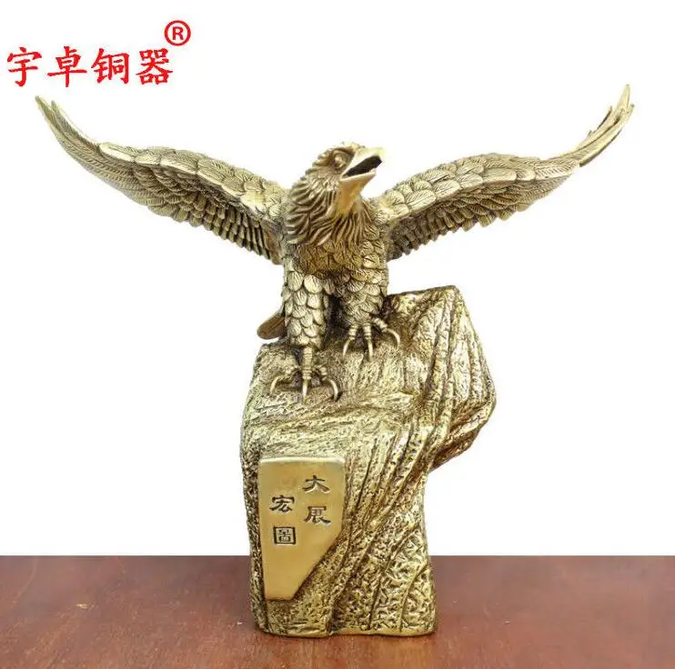16&quot Art Deco Sculpture Flying Eagle Falcon Hawk Bronze Statue | Дом и сад