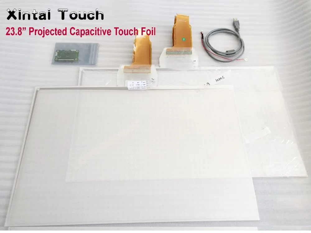Прозрачная Интерактивная емкостная сенсорная пленка Xintai Touch 23 8 дюйма 10 точек
