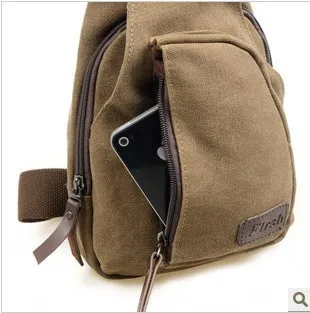 Мужская нагрудная сумка новая спортивная и повседневная холщовая мессенджер