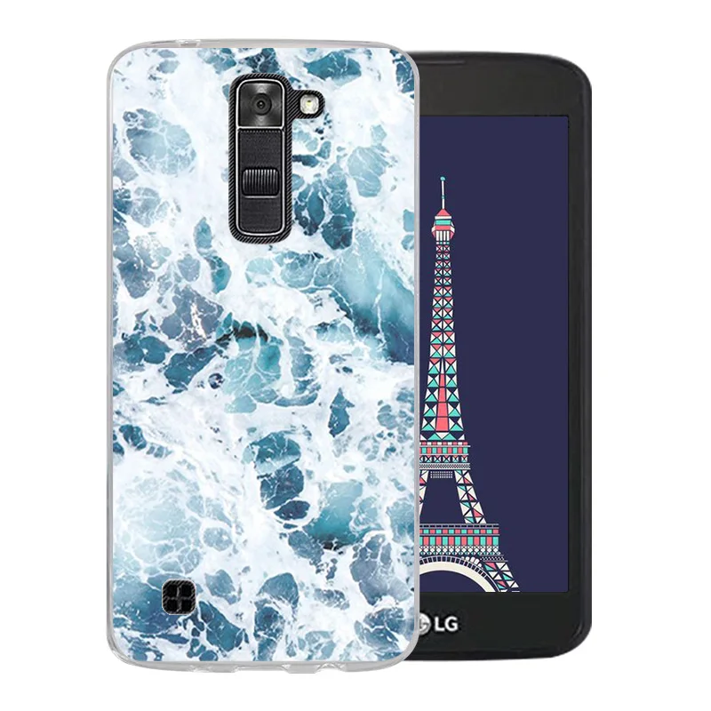 Soft Silicone Back Cover Color Stone Pattern Coqa for LG K7/Tribute 5 LS675/X210 X210DS Phone Case For K7 Shell |
