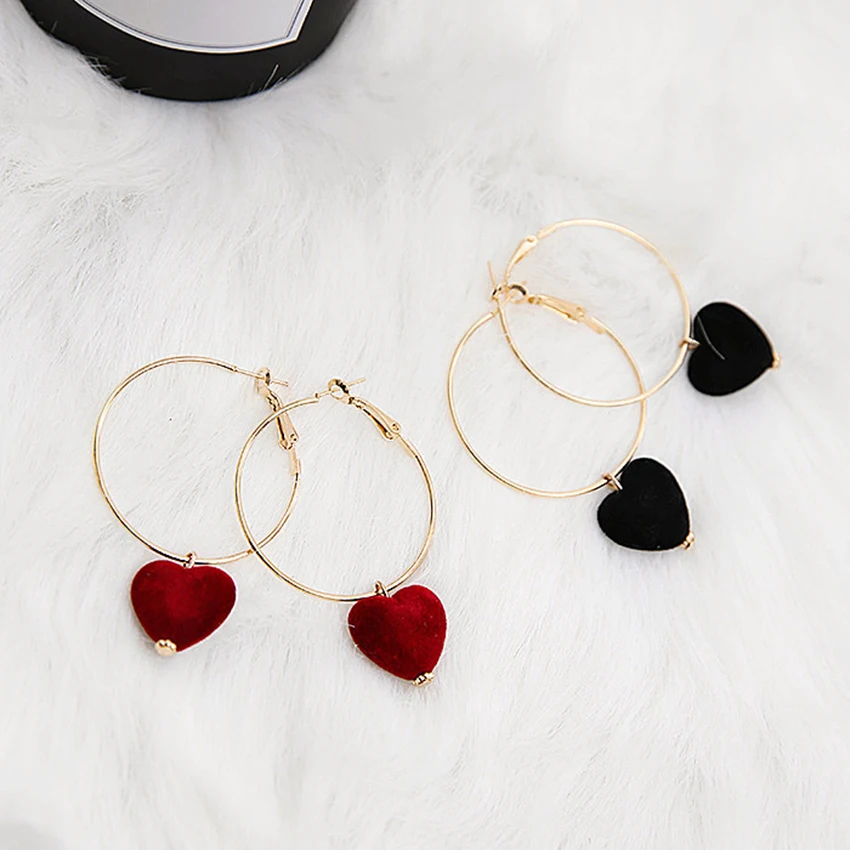 Весна Новый Изысканный Позолоченный Круглый Большой Круг Кулон Сердце Женщины