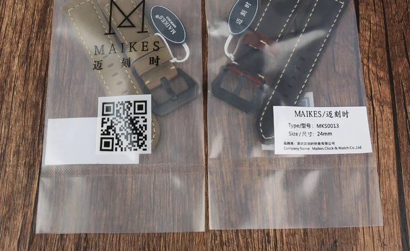MAIKES ремешок из натуральной кожи 22 мм 24 мм 26 мм Ретро коричневый ремешок для часов аксессуары часы ремешок для Panerai