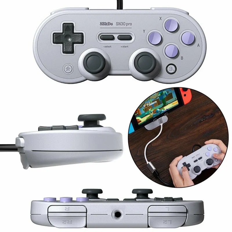 Официальный 8BitDo проводной SN30 Pro USB геймпад для nintendo Switch Windows Raspberry Pi SN Edition