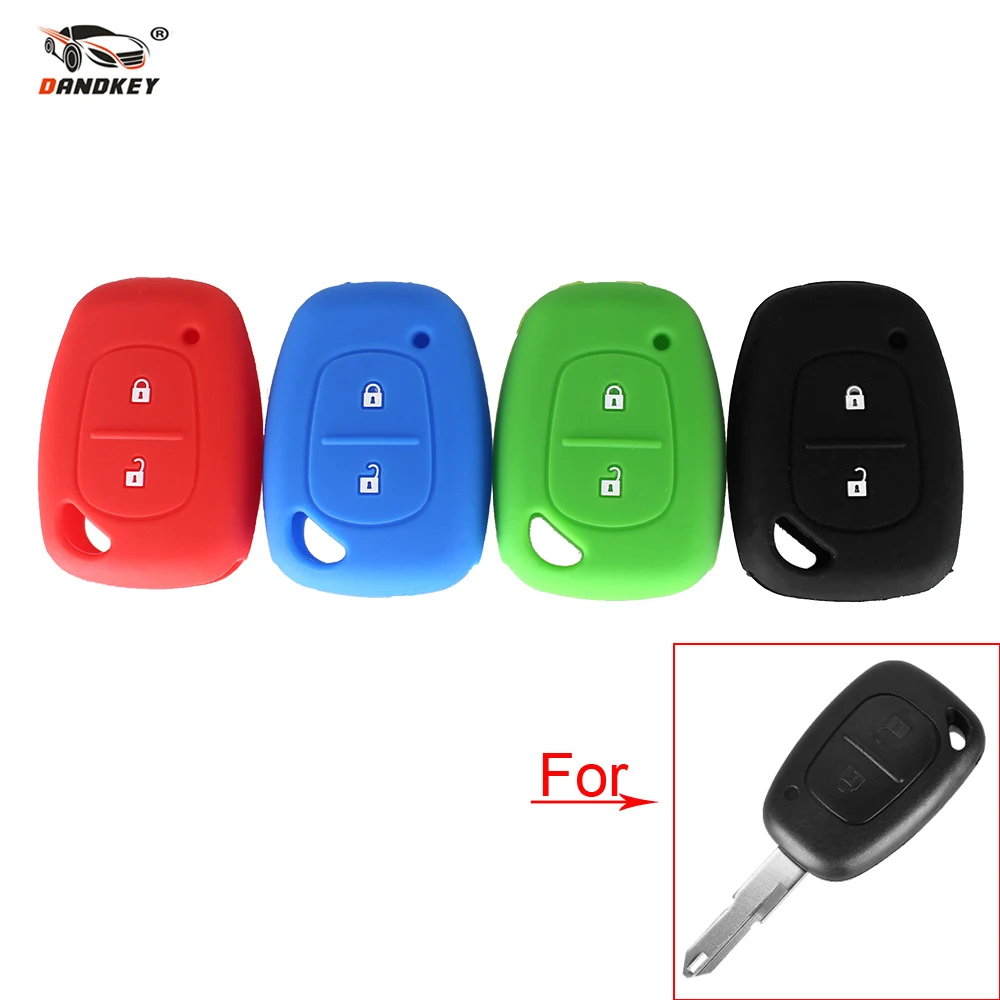 

Dandkey 50x Wholesale 2 Button Remote Silicone Car Key Cover Case For Renault TRAFIC VIVARO PRIMASTAR MASTER KANGOO Movano