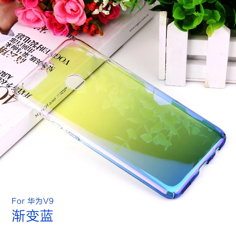 Для huawei Honor 8 pro Чехол 5," защитная задняя крышка прозрачный жесткий PC чехол для телефона для huawei Honor 8pro V9 чехол funda v9 чехол - Цвет: Blue