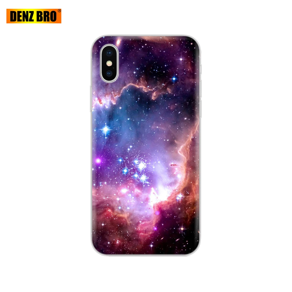 61854 Для iPhone 5 5S SE 6 6 S 7 8 Plus X 10 чехол для Capa iPhone 6 iPhone 6 S iPhone 5 силиконовый для galaxy Вселенная Небо красочный - Цвет: 61854