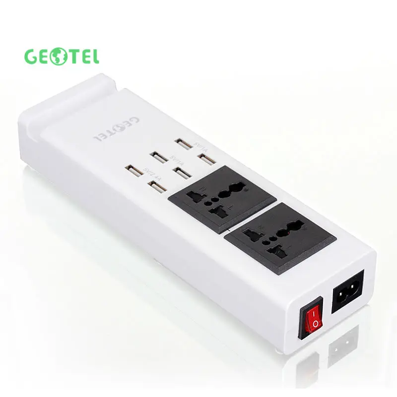 HX цифровой двойной AC выходы + 6 портов USB зарядная станция для сотового телефона PAD
