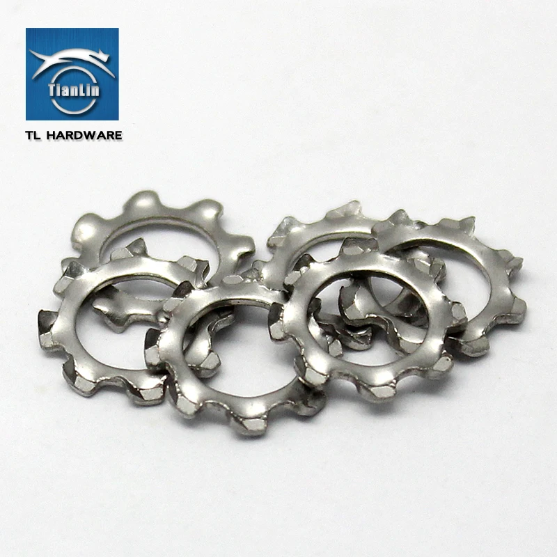 304 stainless steel GB862.1 outer toothed anti-skid gasket washer DIN6797A locking M2.5-M20 | Обустройство дома