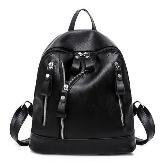 1 шт. черный костюм из искусственной кожи Блейзер дизайнерский Рюкзак Школьная