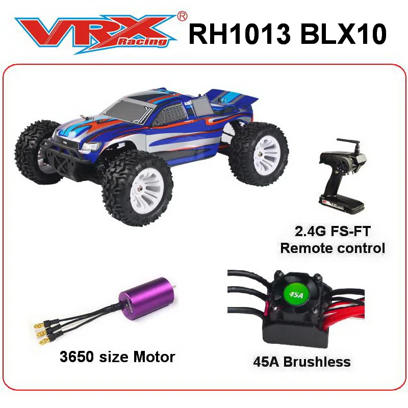 Радиоуправляемый грузовик VRX Racing RH1013 масштаб 1/10 4WD электрический бесщеточный RTR/45A