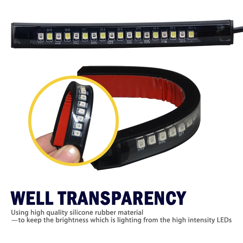 2 шт. светодиодные мотоциклетные белые красные янтарные 18 светодиодов полосы