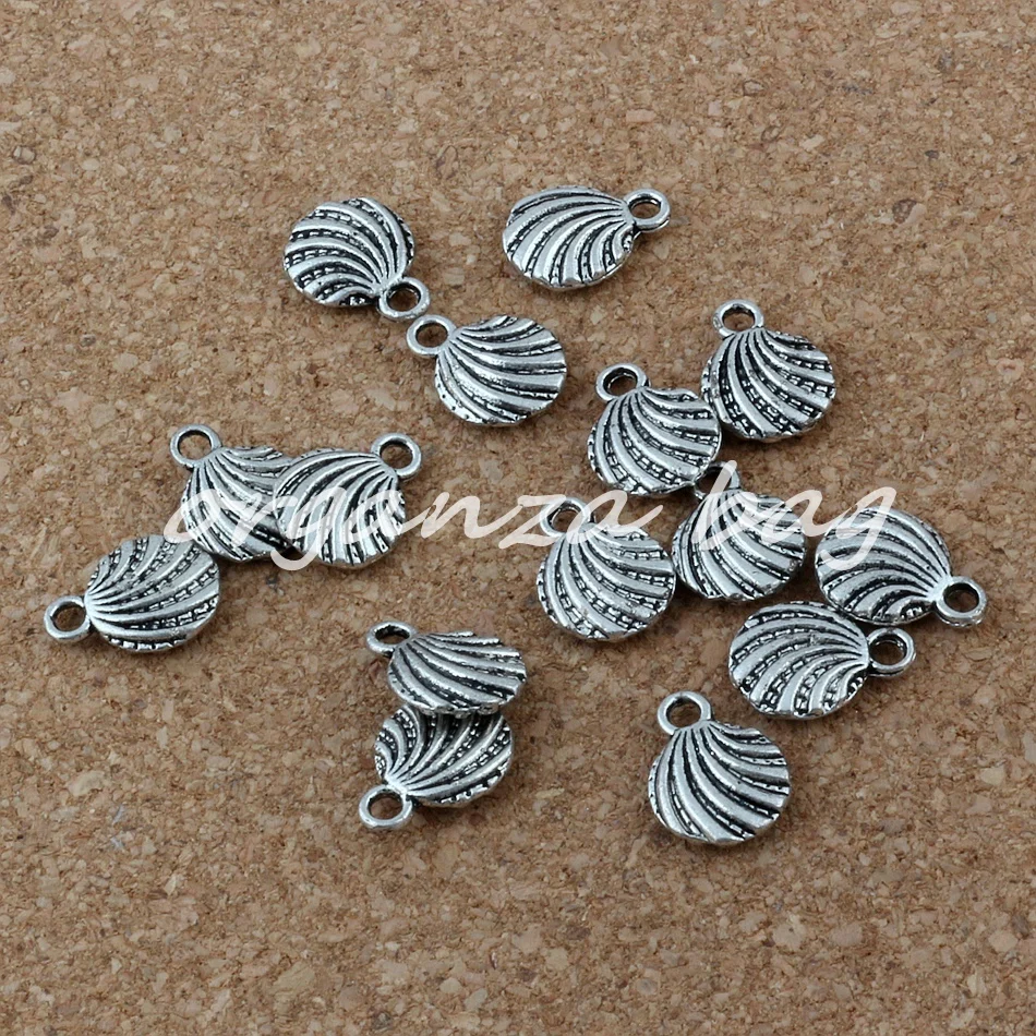 

MIC 50pcs Zinc Alloy Sea Shell charm Pendants 9.5x13mm DIY Jewelry