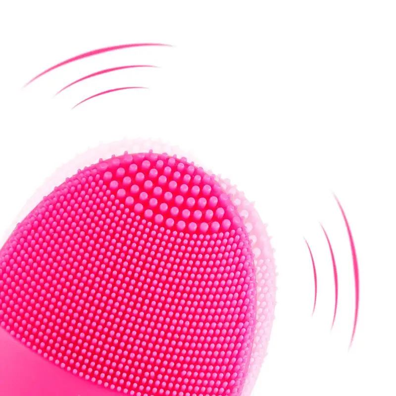 KINGDOM CARES Facial Cleansing Brush Sonic Vibration Mini Face Cleaner Silicone Deep Pore Cleaning Electric waterproof Massage |
