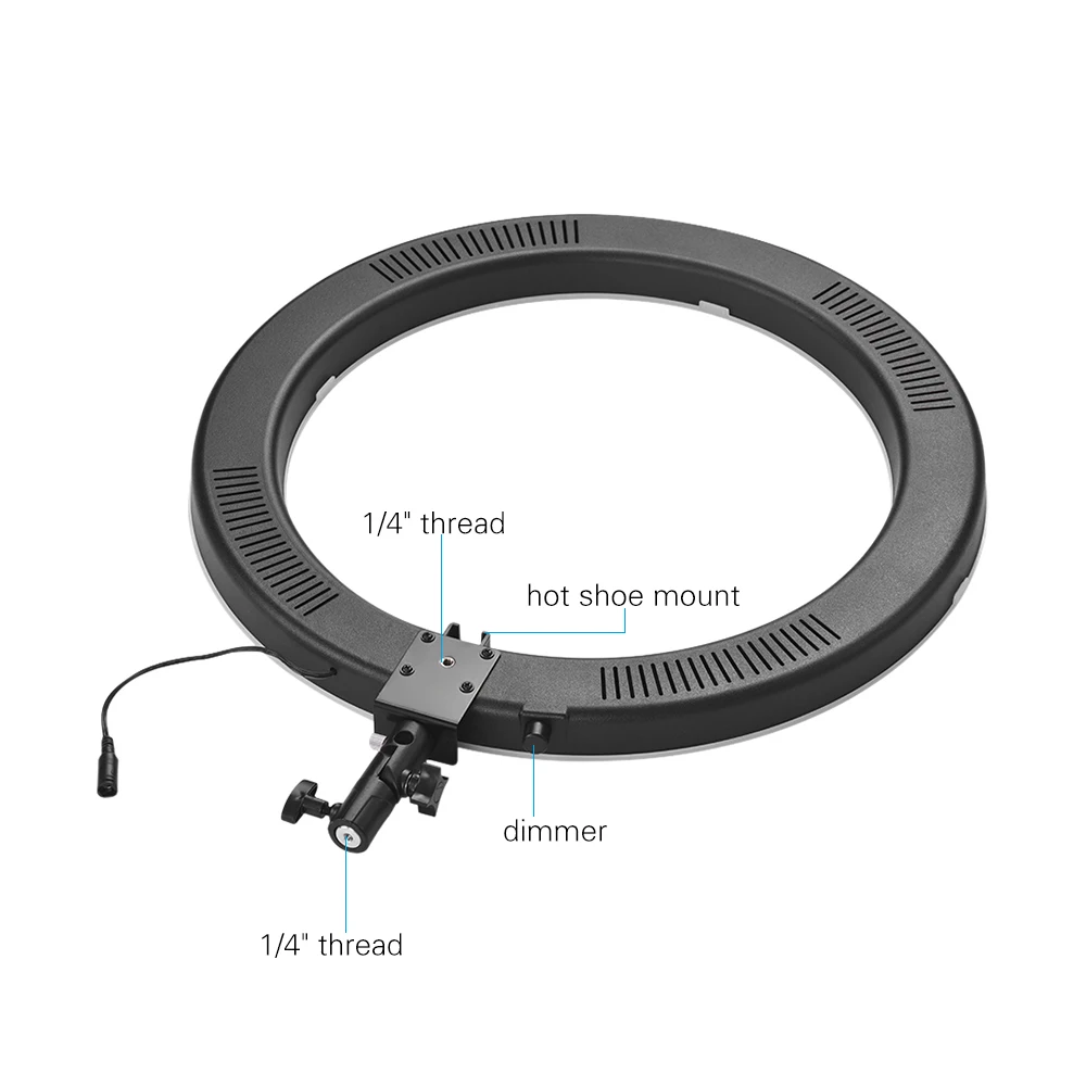 Andoer 18 &quotLED Кольцевой свет Ringlight 5600K 60W фото студия видео с настольной подставкой