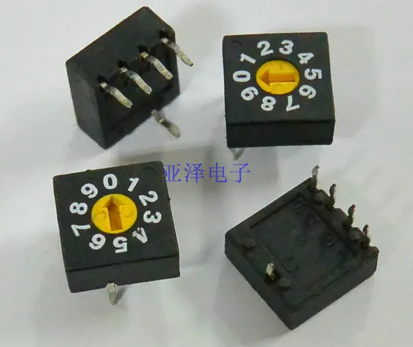 Тайваньские поворотные переключатели кодера 0-9 DIP switch 10 PCB переключатель