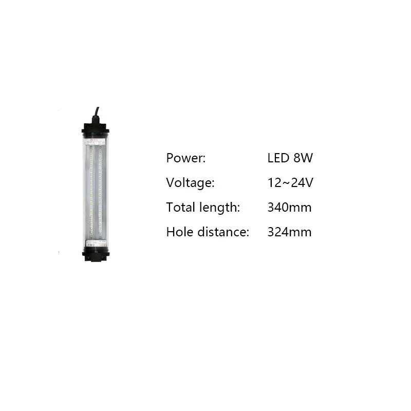 LED 8W 12-24V Водонепроницаемый светодио дный свет для гаража 8 Вт 40 Вт 24 В 220 В 1,25 м лампа для швейной машины промышленное освещение led светильник в гараж лампа для швейной машины освещение гаража icoco - Цвет: LED 8W 12-24V