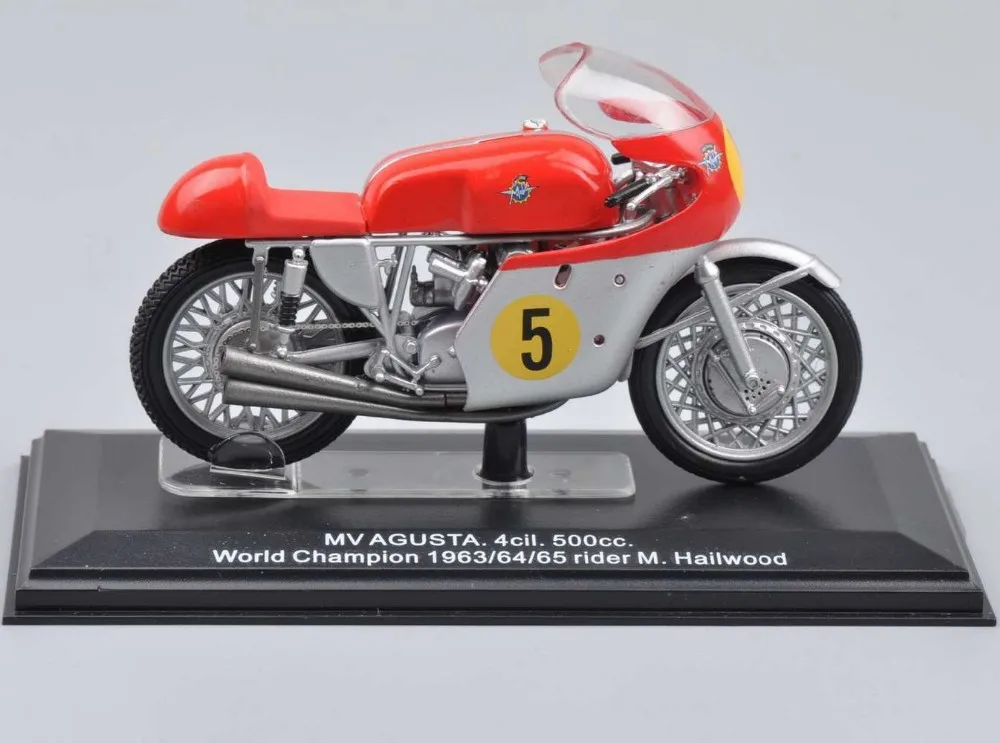 Дешевые игрушки 1/22 масштаб MV AGUSTA.4cil. 500cc чемпион мира 1963/64/65 Rider M. hailwood мотоцикла литые игрушечные модели