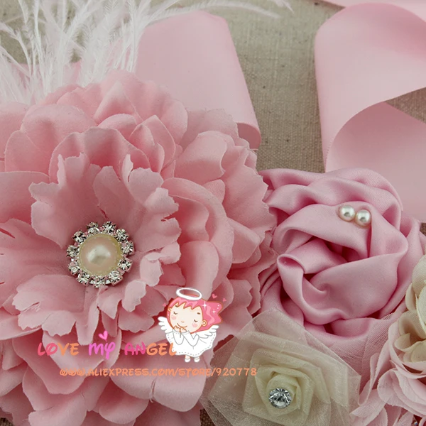 1 шт цветок девушка розовый пояс лента для подружки невесты беременность с