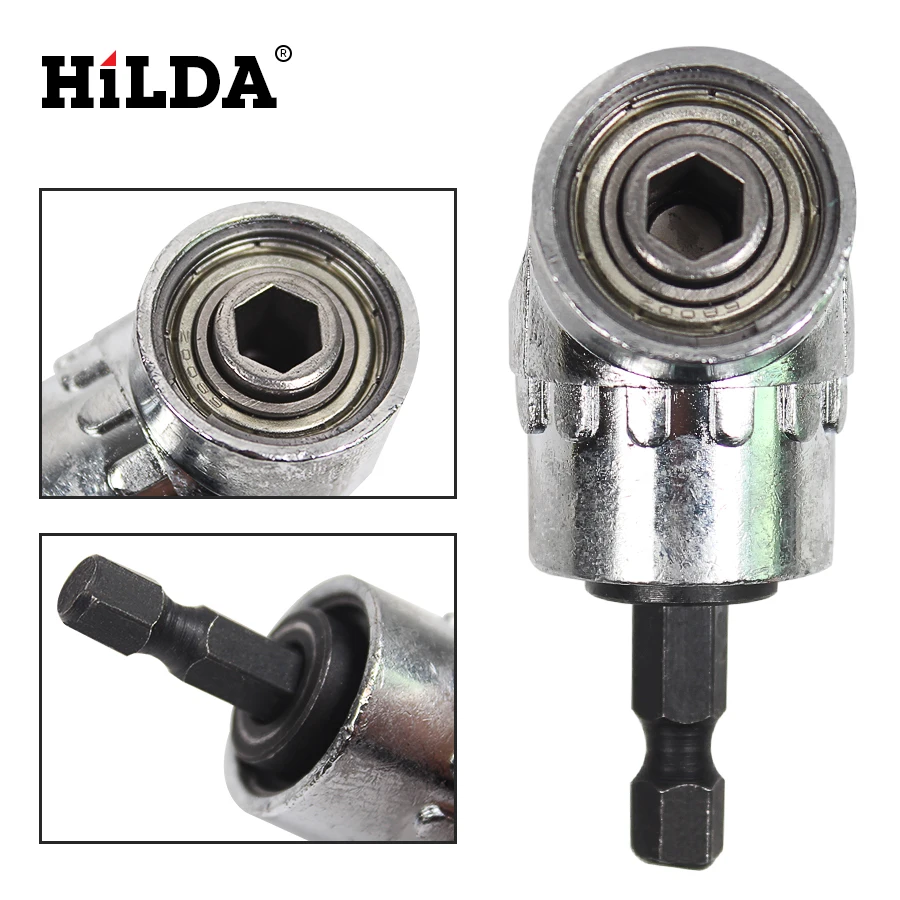 HILDA 105 градусов отвертка с прямым углом 1/4 шестигранным хвостовиком для